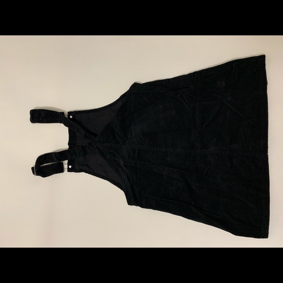 Black corduroy skirtall with front pocket. - Picture 2 of 2